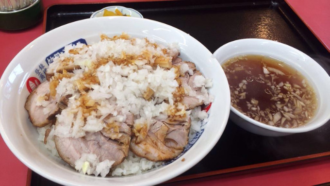 竹岡らーめんのチャーシュー丼大盛り