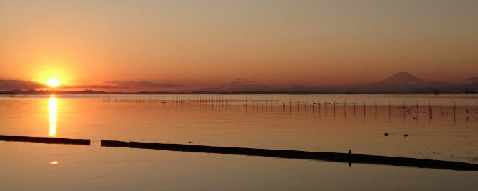 木更津市江川海岸の夕日